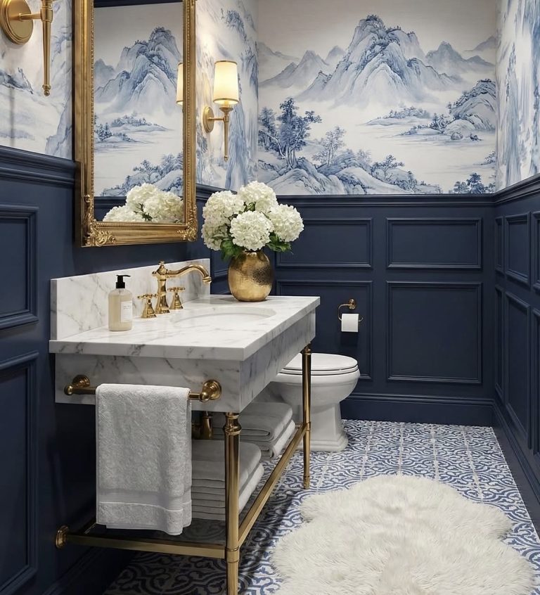 8 Cozy Royal Blue and White Bathroom Decor Ideas You’ll Like to Copy