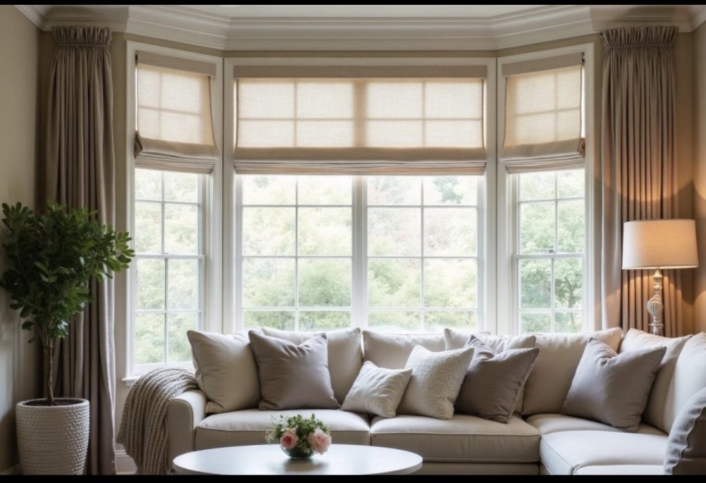 Layered Curtains and Shade