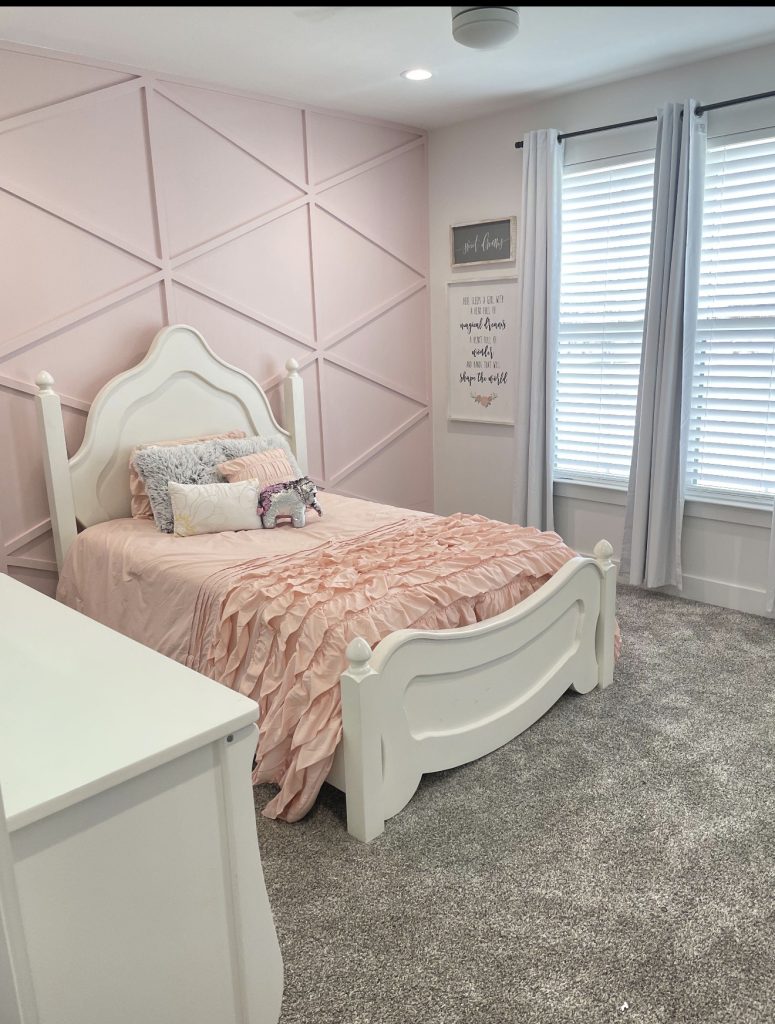 Geometric Wainscoting in Lavender