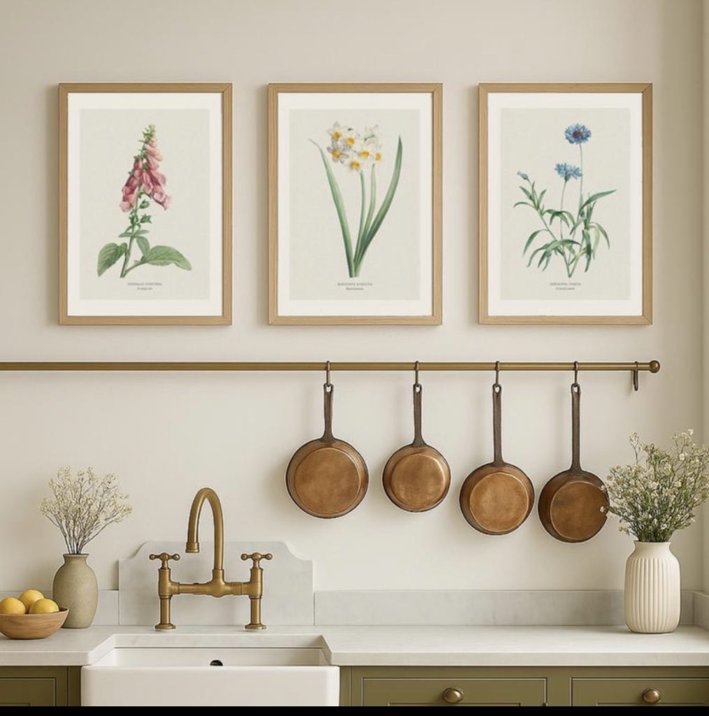 Vintage Gallery Wall With Floral Prints