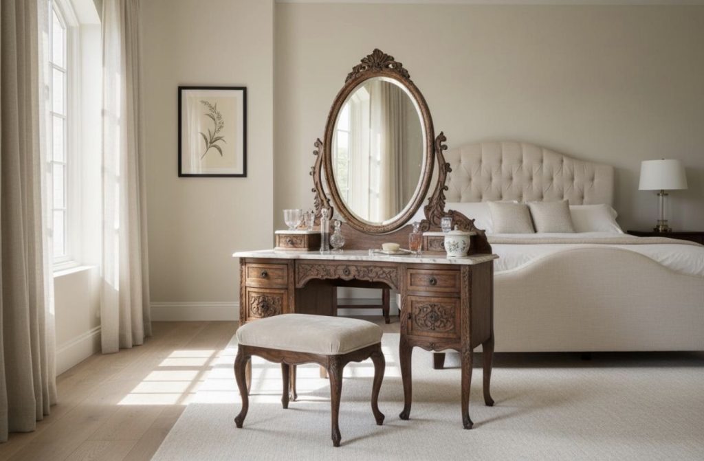 Old Dresser Into a Charming Vintage Vanity