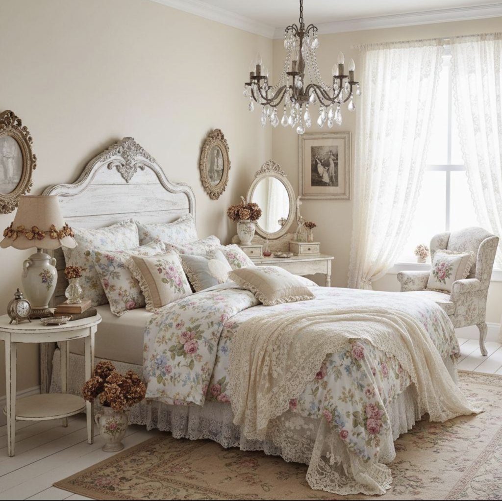 Soft Pink Floral Bedding