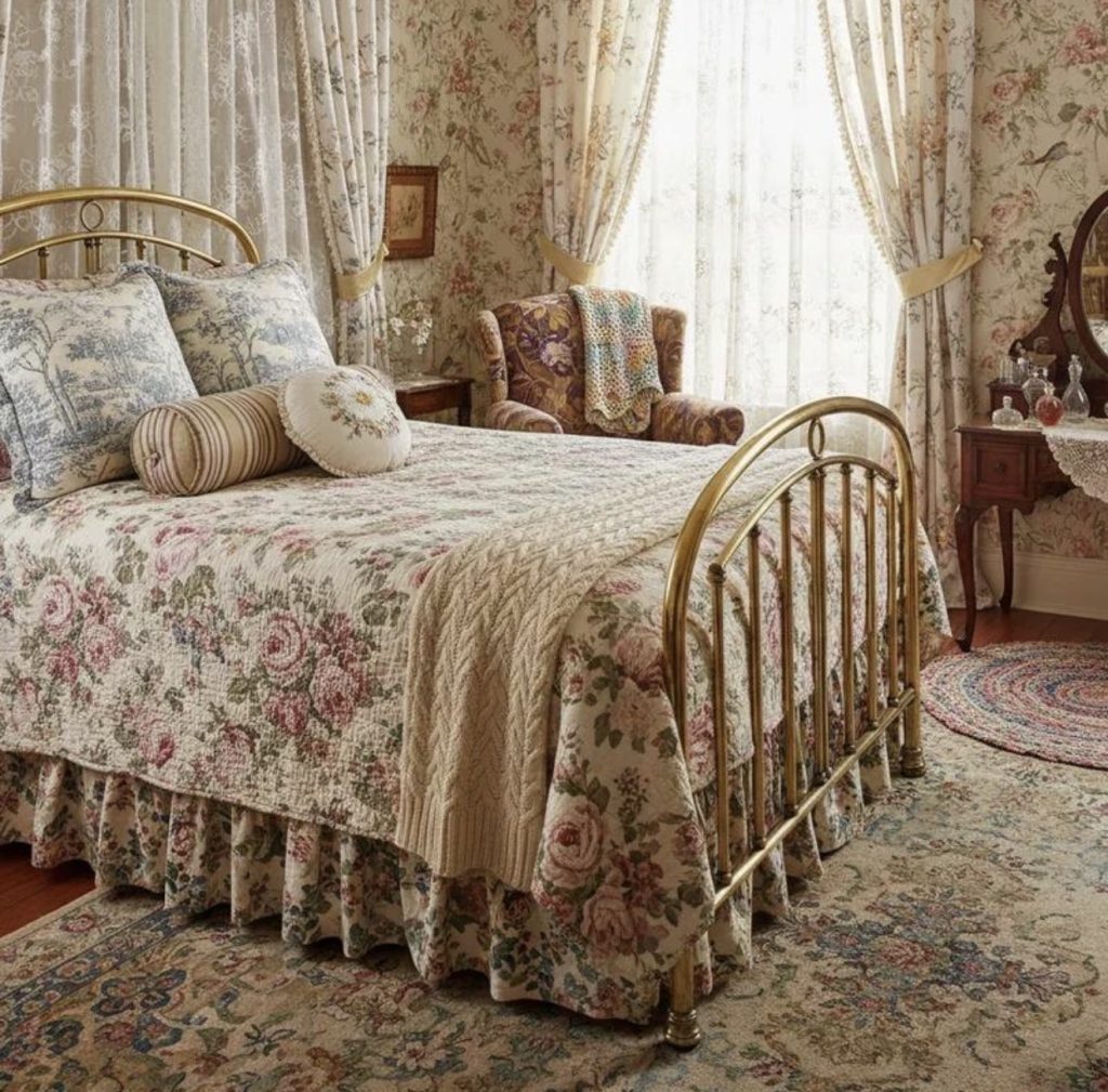 Floral Curtains With a Cozy Cottage Bedroom Look
