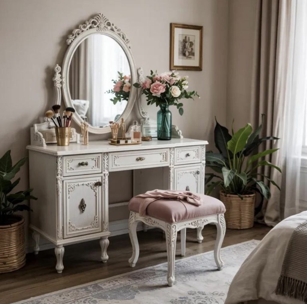 Vintage Vanity and a Charming Dressing Corner