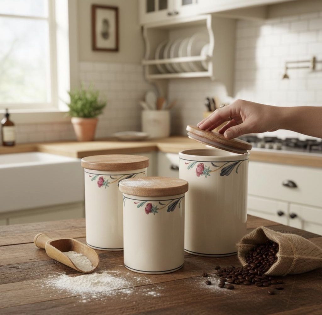Antique-Style Ceramic Canisters