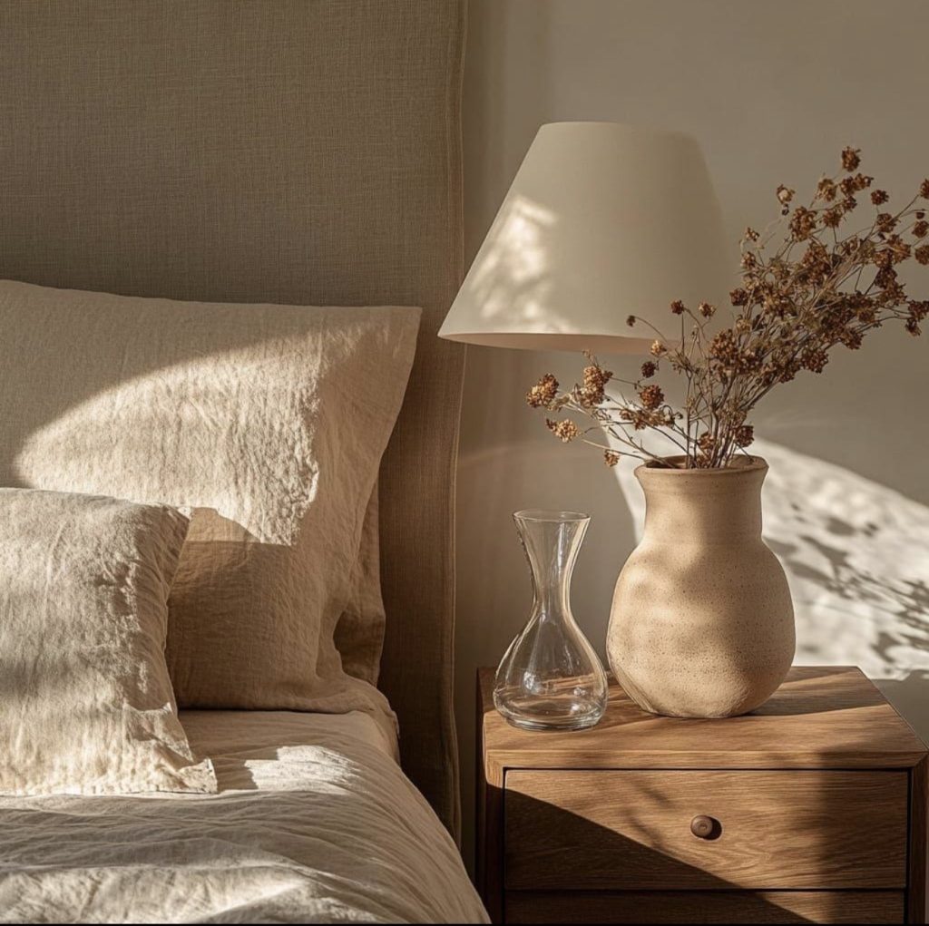 Warm Lighting, Handmade Details, and Woven Baskets