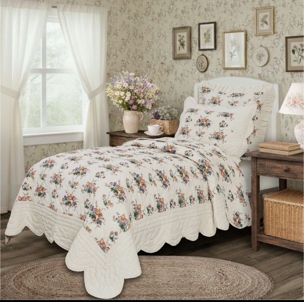 Soft Floral Cottagecore Bedroom